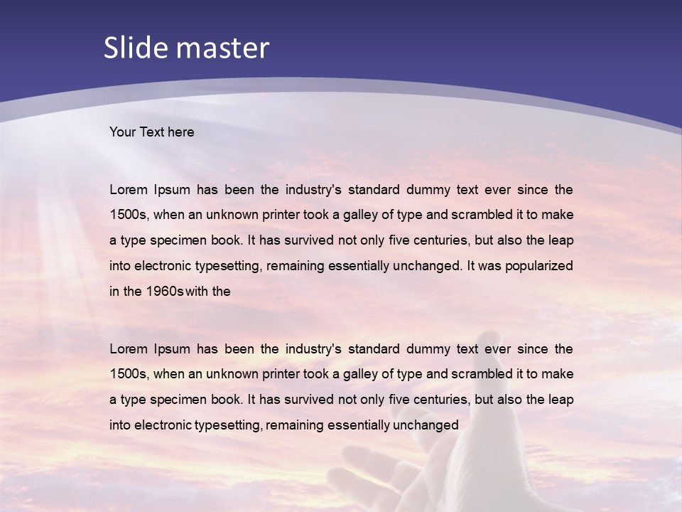 Reaching Warmth Beginning PowerPoint Template