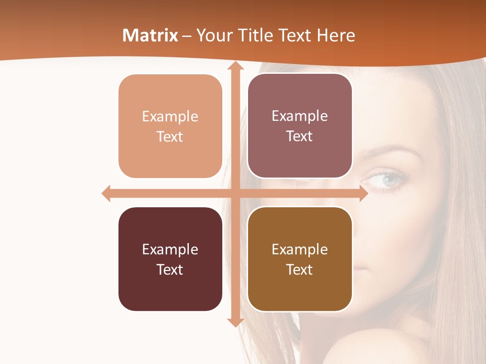 White Portrait Girl PowerPoint Template