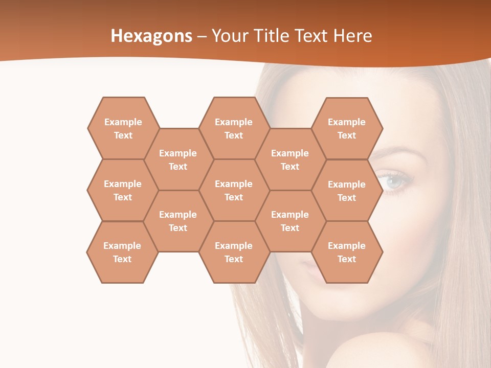 White Portrait Girl PowerPoint Template