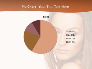 White Portrait Girl PowerPoint Template