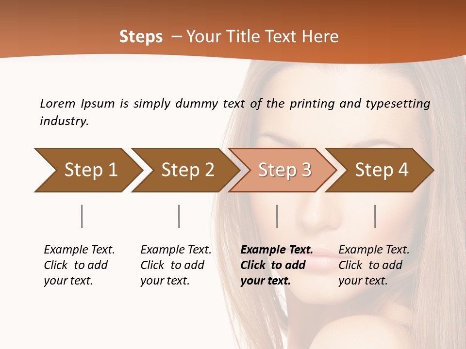 White Portrait Girl PowerPoint Template