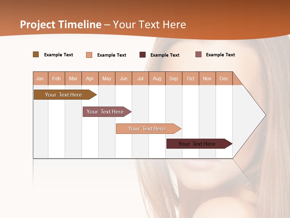 White Portrait Girl PowerPoint Template