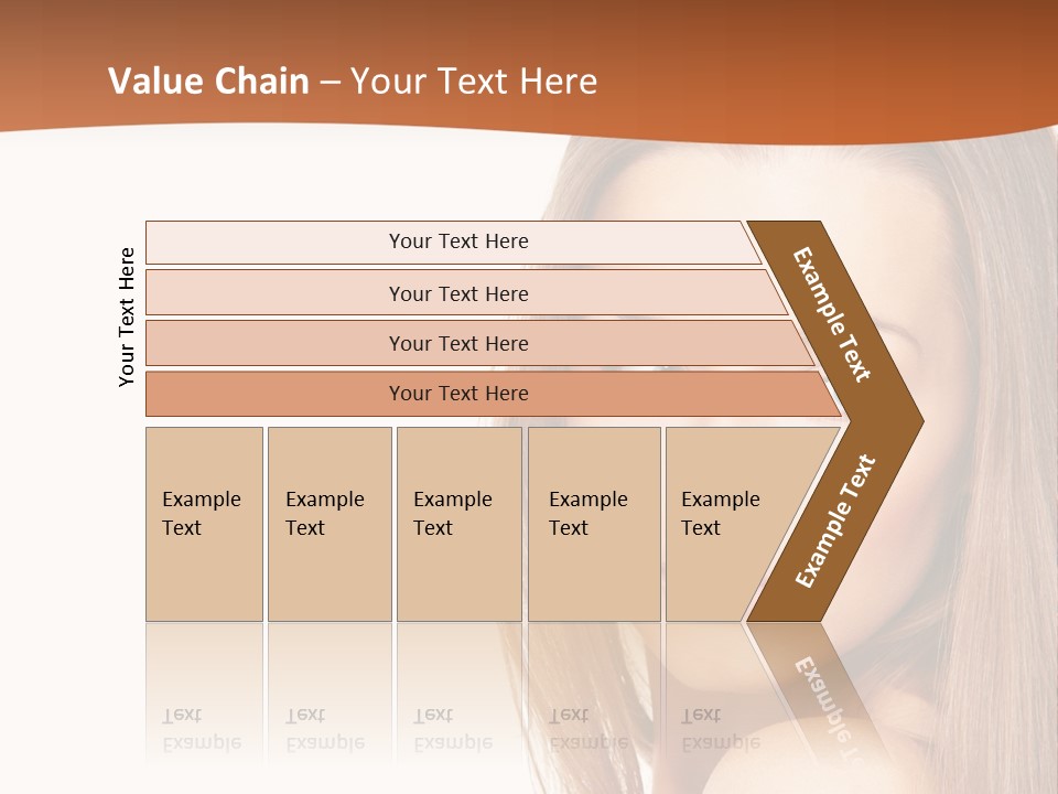 White Portrait Girl PowerPoint Template