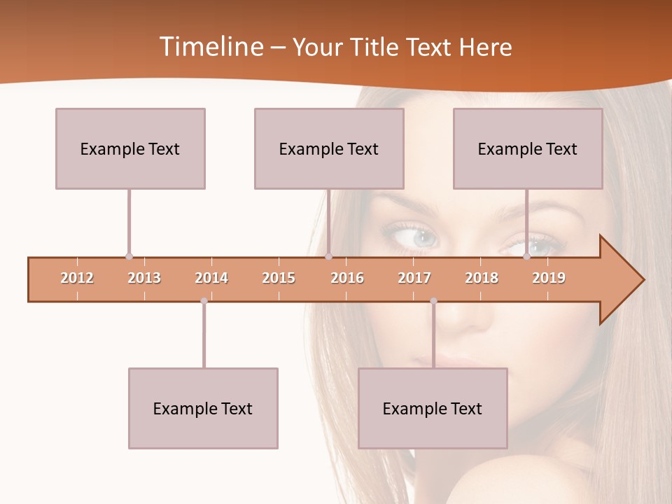 White Portrait Girl PowerPoint Template