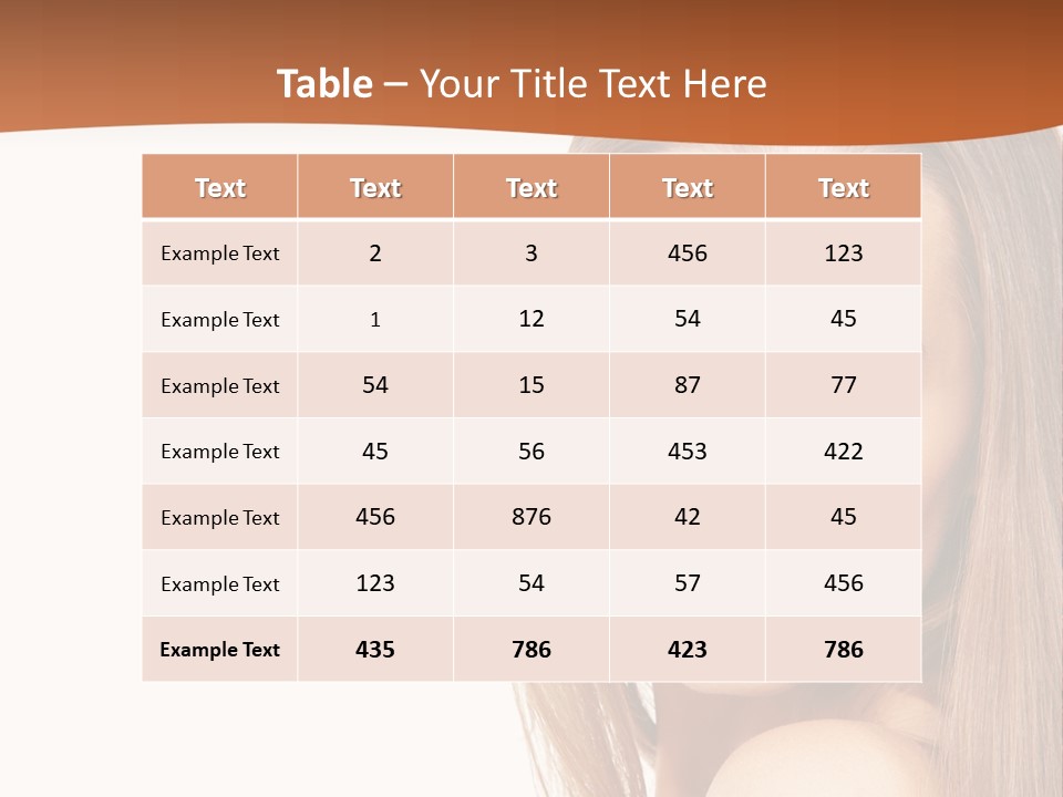 White Portrait Girl PowerPoint Template