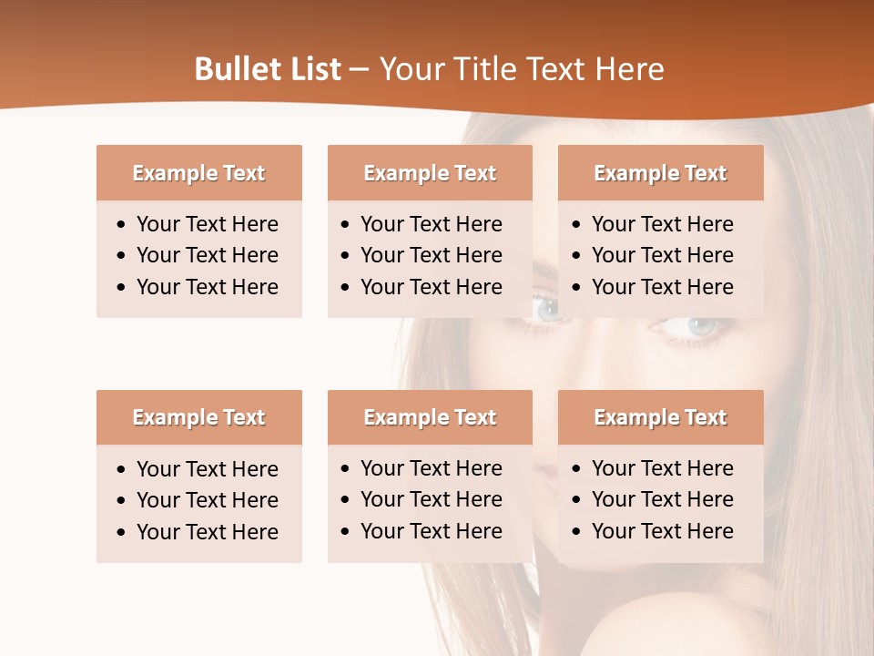 White Portrait Girl PowerPoint Template