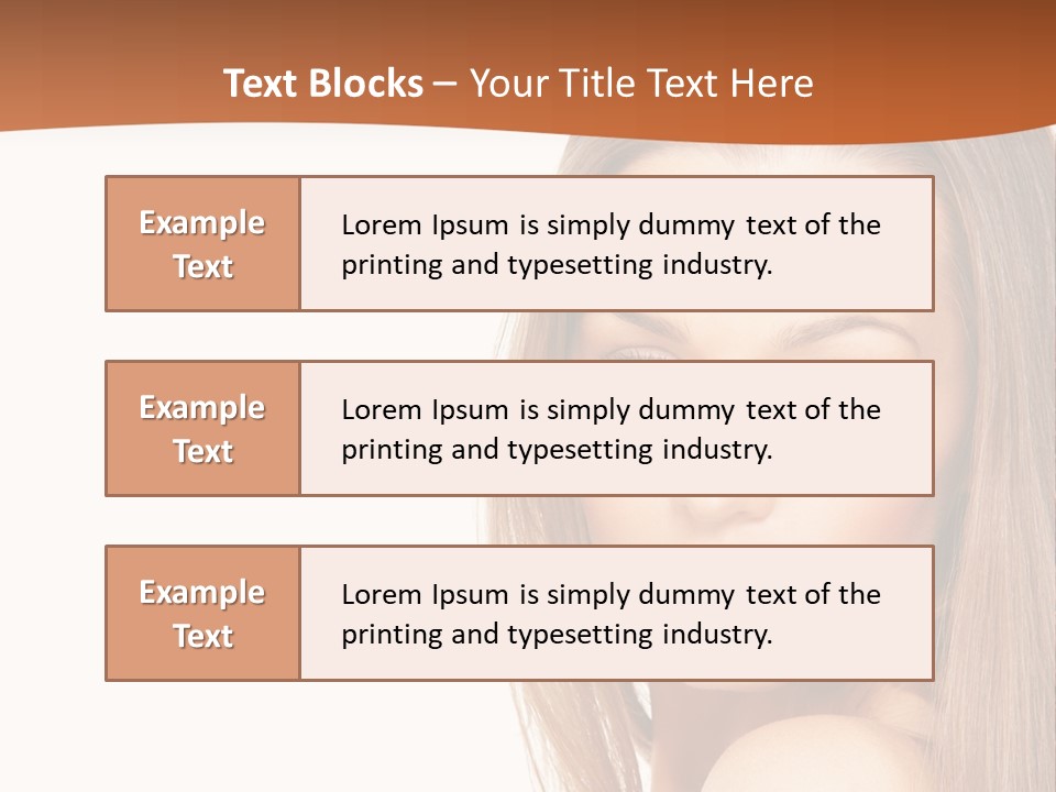 White Portrait Girl PowerPoint Template