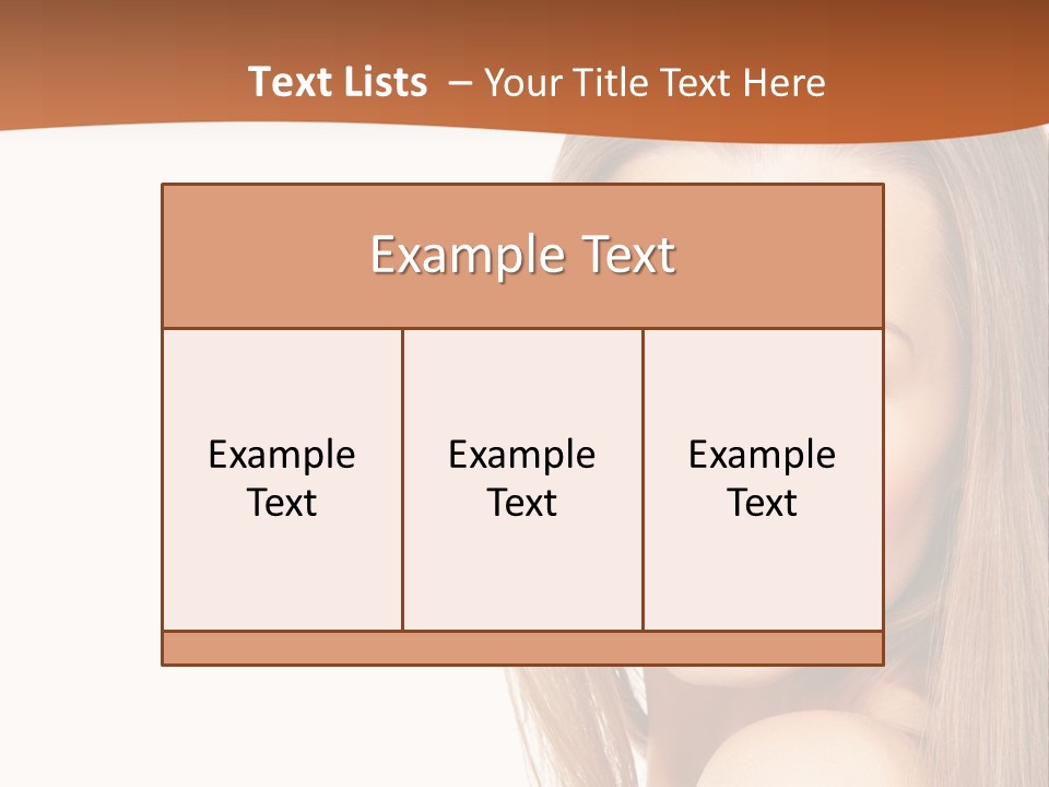 White Portrait Girl PowerPoint Template