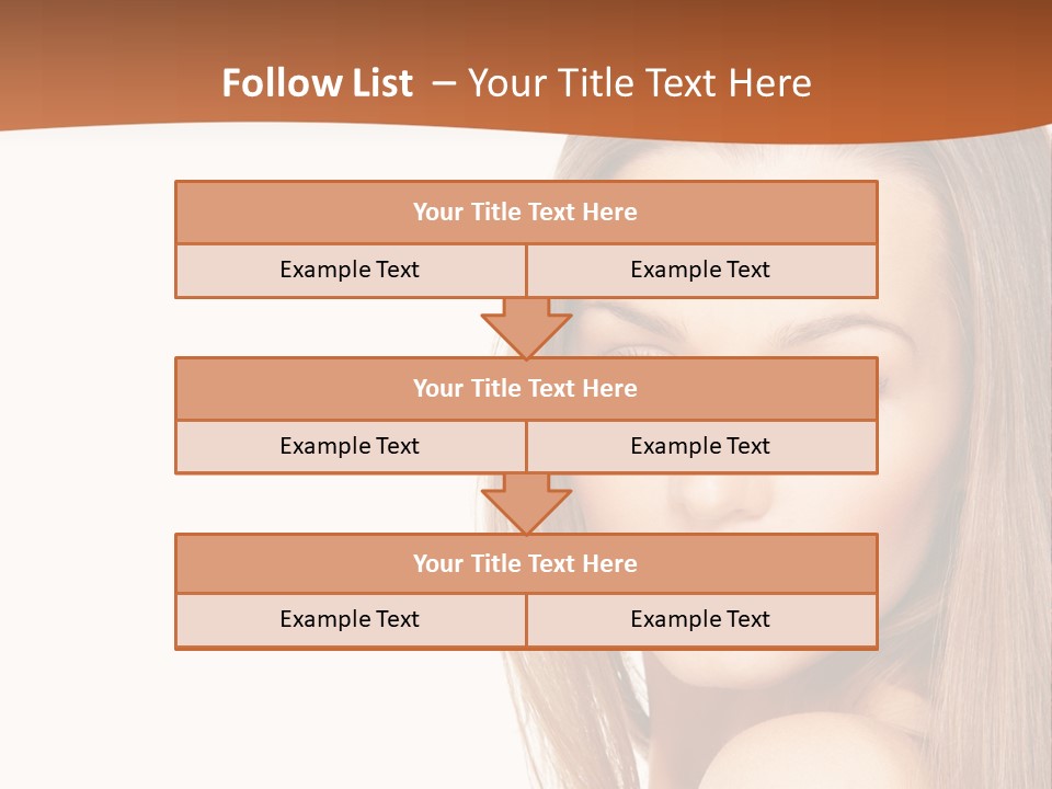 White Portrait Girl PowerPoint Template