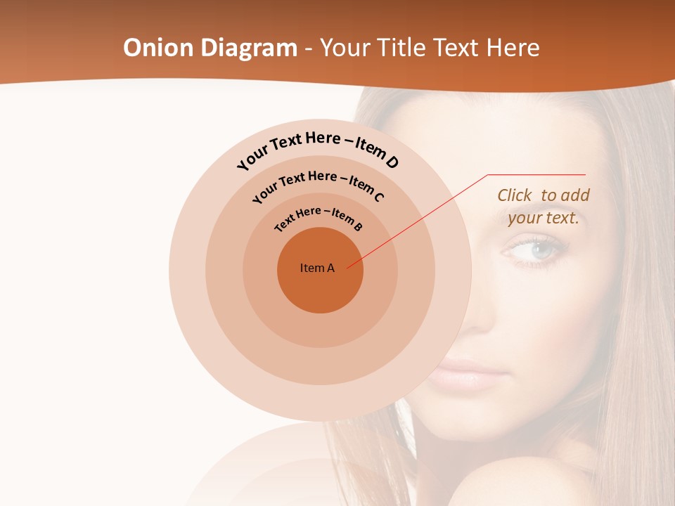 White Portrait Girl PowerPoint Template