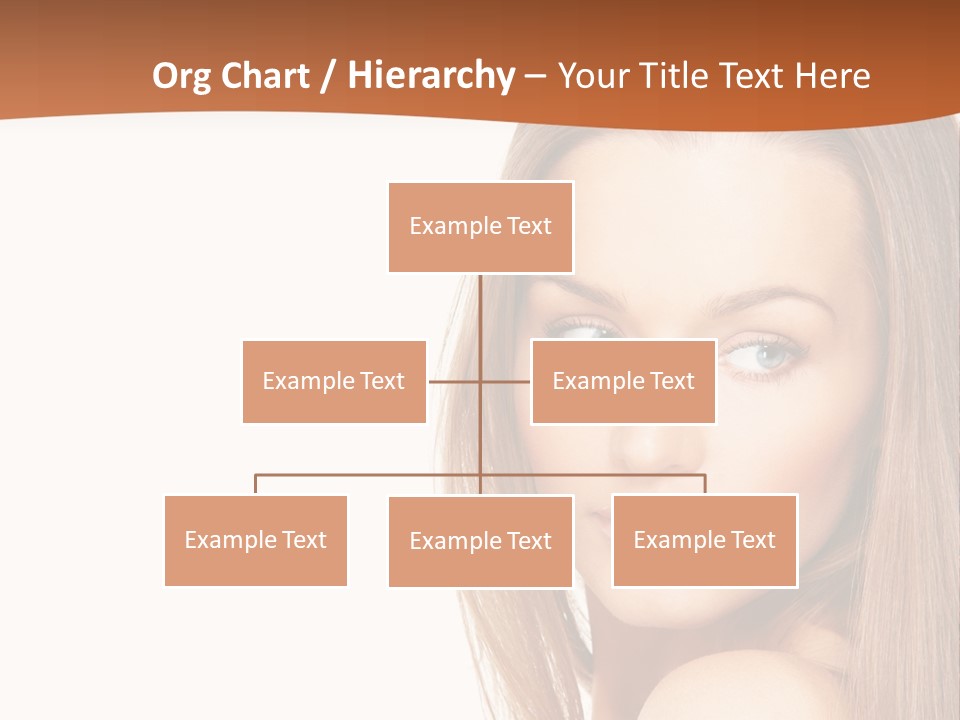 White Portrait Girl PowerPoint Template