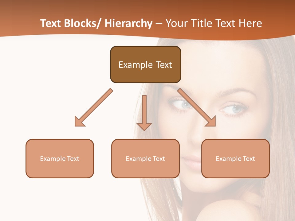 White Portrait Girl PowerPoint Template