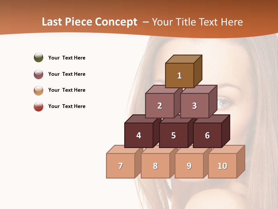 White Portrait Girl PowerPoint Template