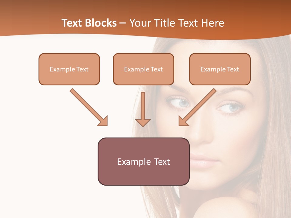 White Portrait Girl PowerPoint Template