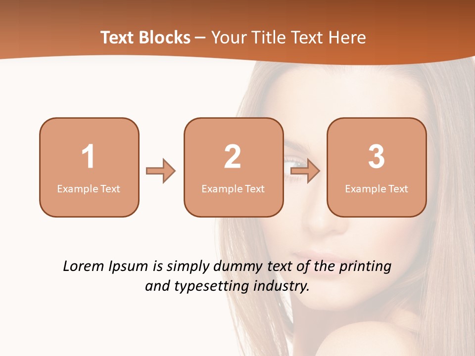 White Portrait Girl PowerPoint Template