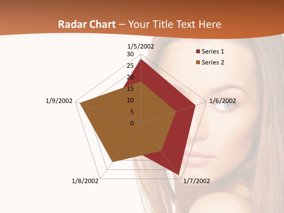 White Portrait Girl PowerPoint Template