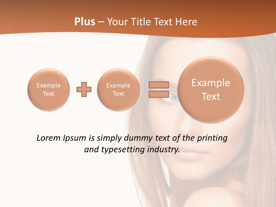 White Portrait Girl PowerPoint Template