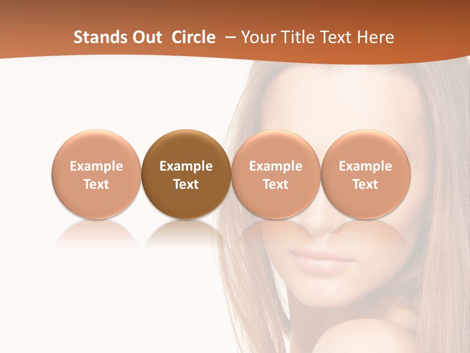 White Portrait Girl PowerPoint Template