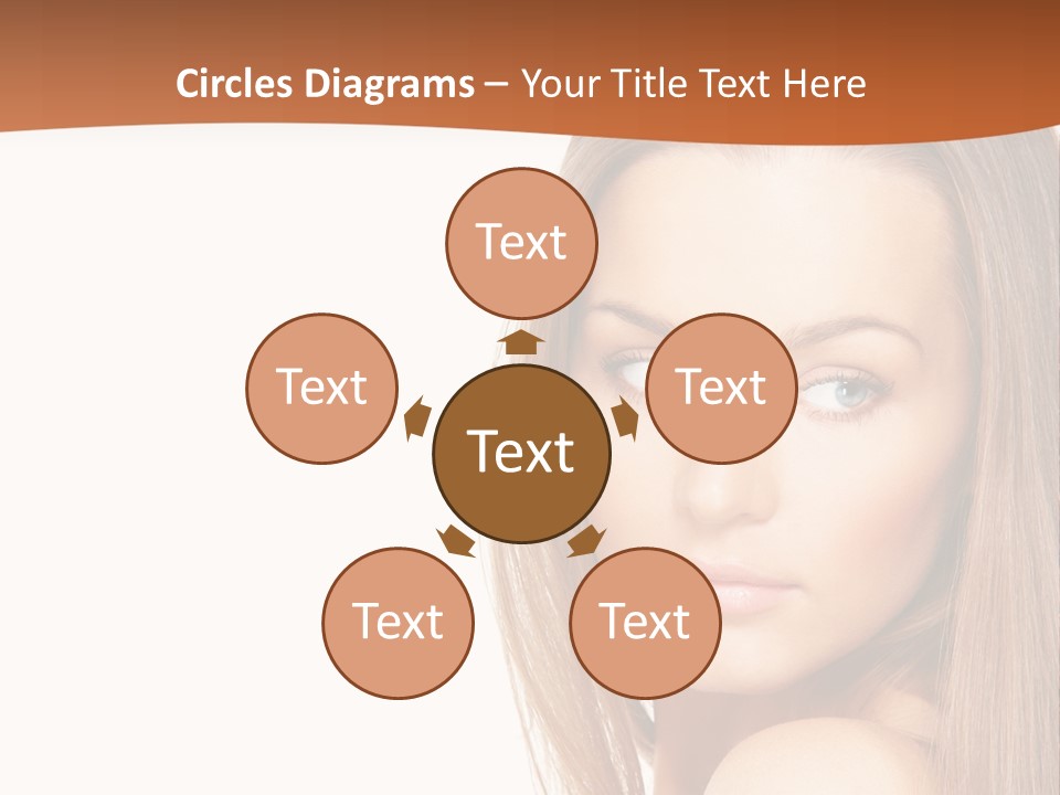 White Portrait Girl PowerPoint Template