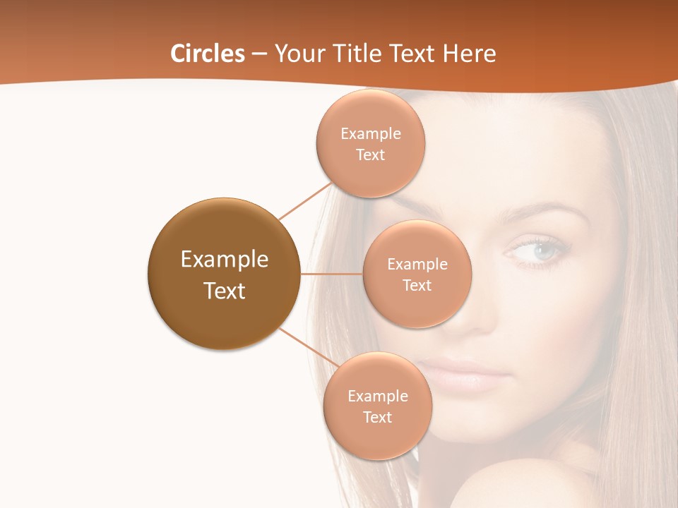 White Portrait Girl PowerPoint Template