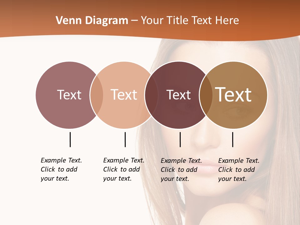 White Portrait Girl PowerPoint Template