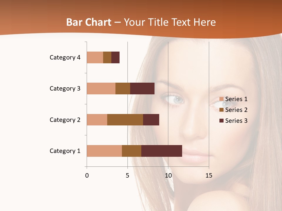 White Portrait Girl PowerPoint Template