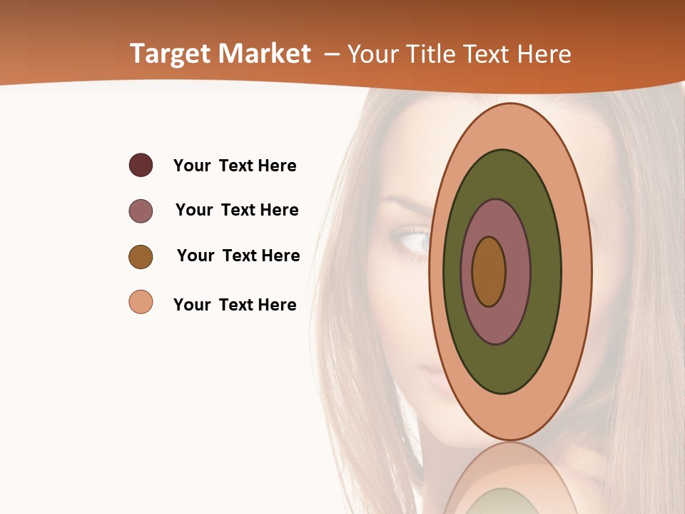 White Portrait Girl PowerPoint Template