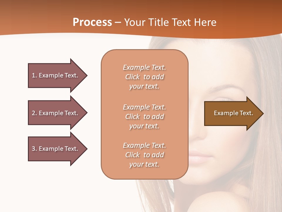 White Portrait Girl PowerPoint Template