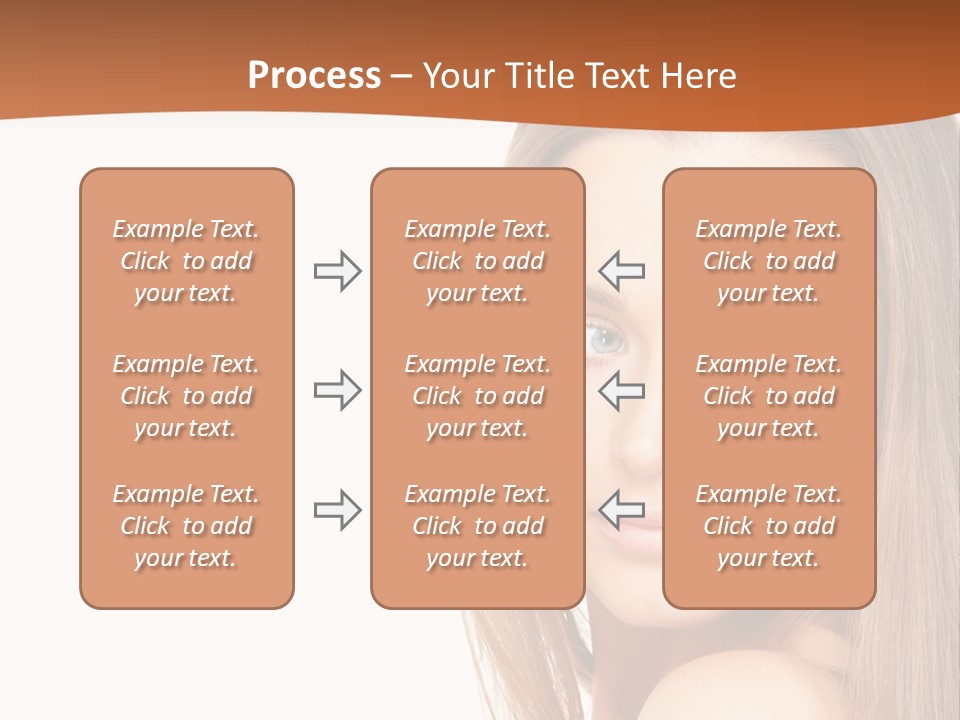 White Portrait Girl PowerPoint Template