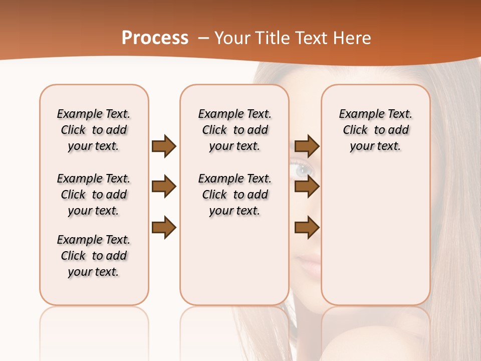 White Portrait Girl PowerPoint Template