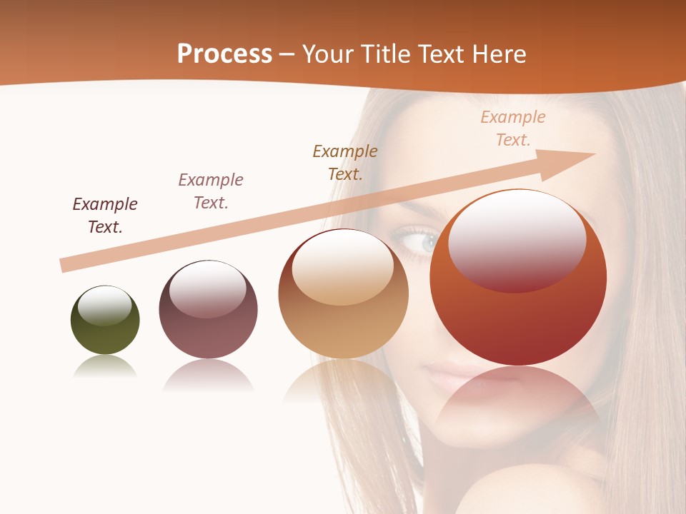 White Portrait Girl PowerPoint Template