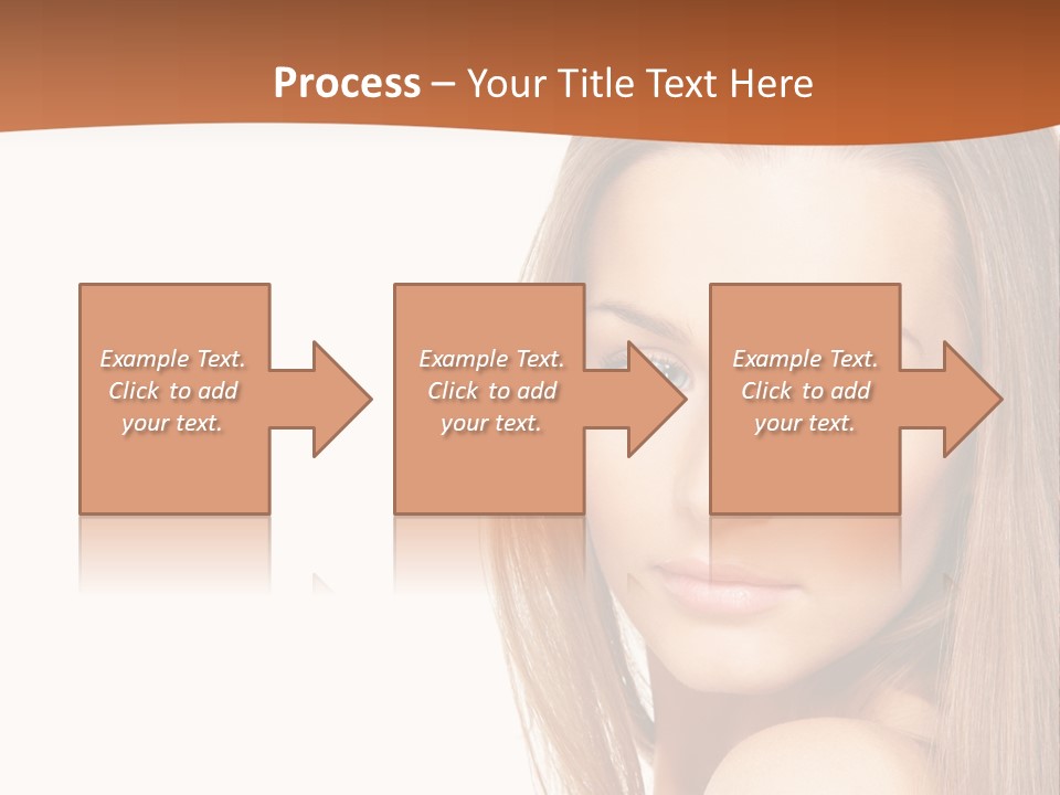 White Portrait Girl PowerPoint Template