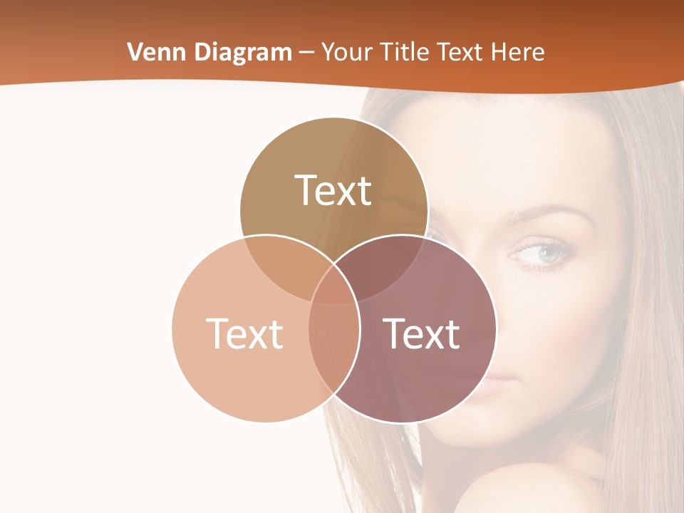 White Portrait Girl PowerPoint Template