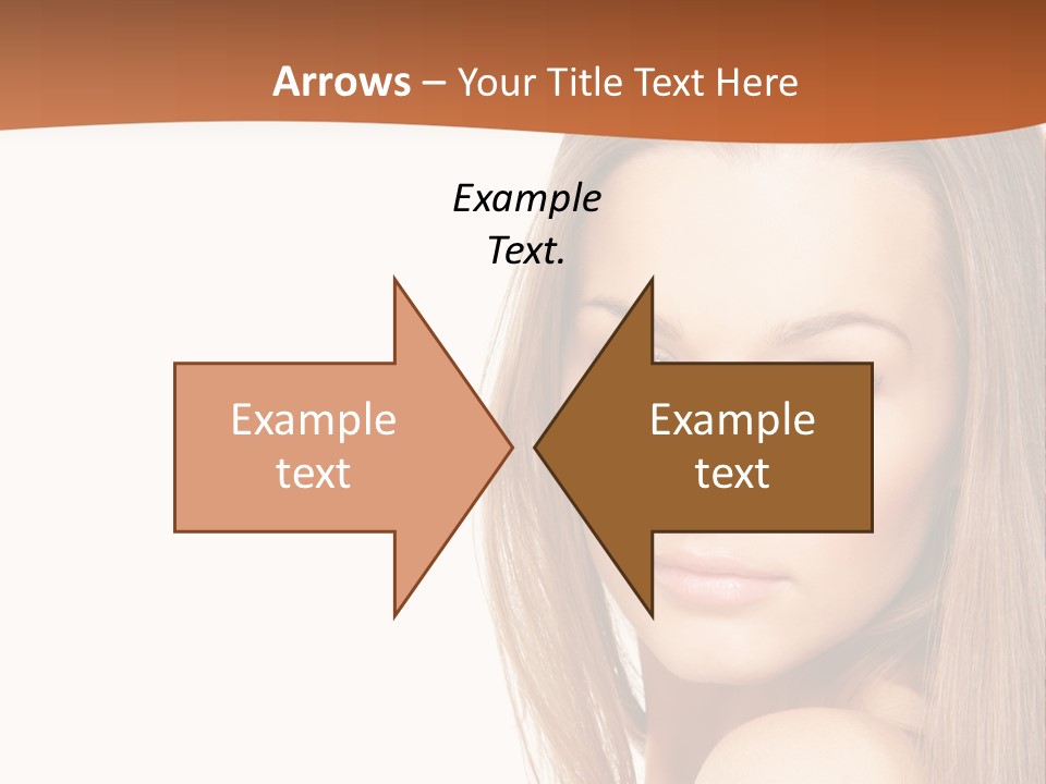 White Portrait Girl PowerPoint Template