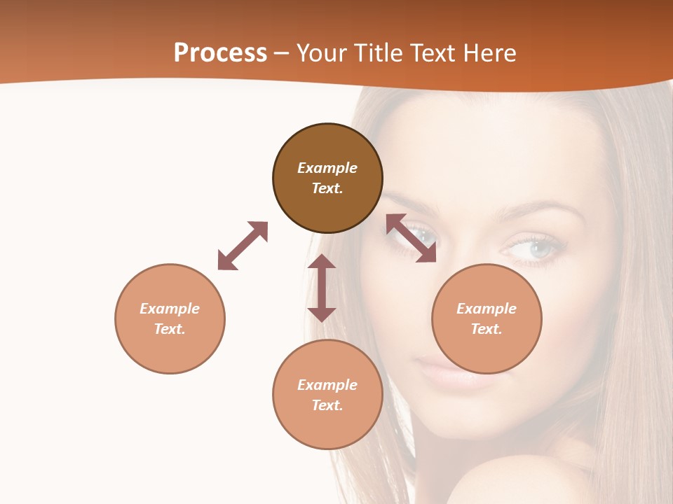 White Portrait Girl PowerPoint Template