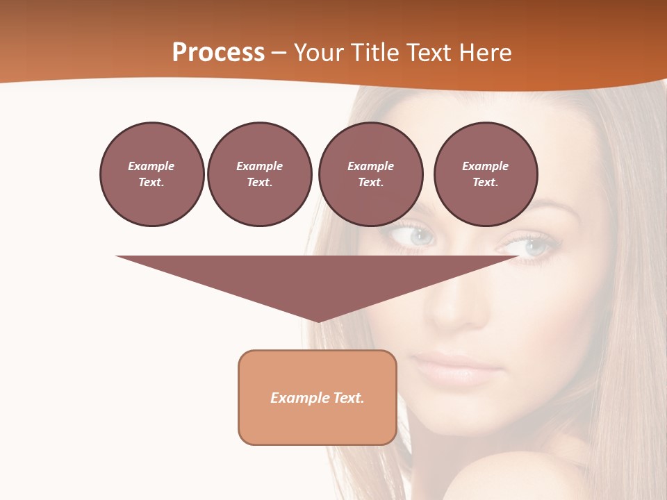 White Portrait Girl PowerPoint Template