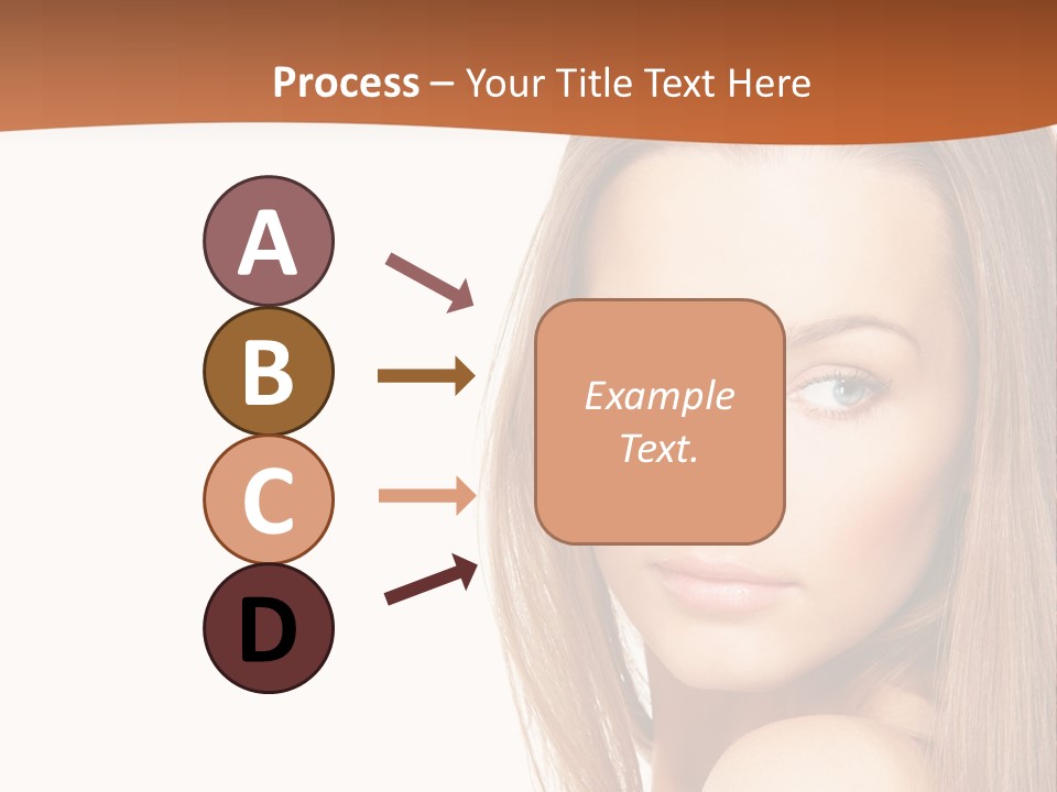 White Portrait Girl PowerPoint Template