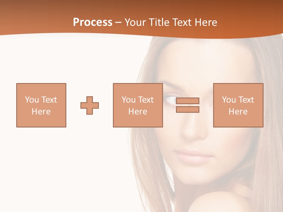 White Portrait Girl PowerPoint Template