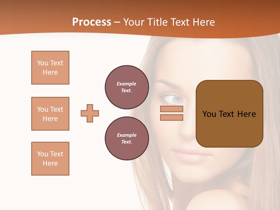 White Portrait Girl PowerPoint Template