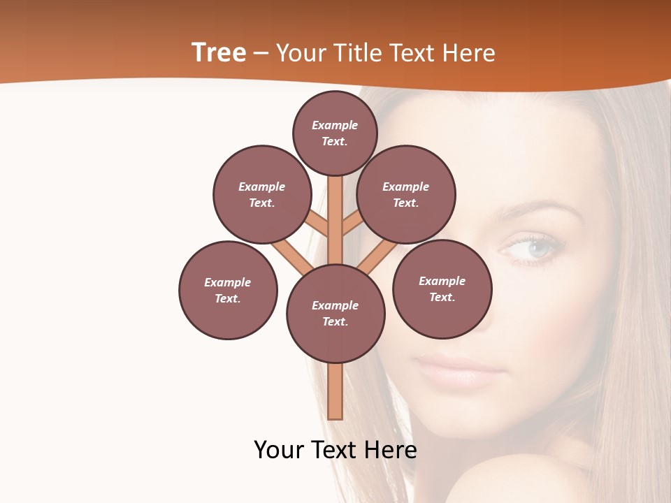 White Portrait Girl PowerPoint Template