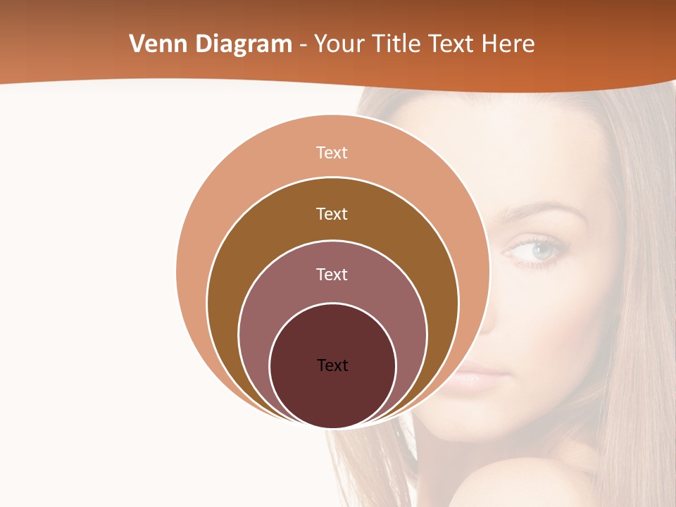 White Portrait Girl PowerPoint Template