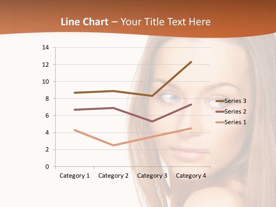 White Portrait Girl PowerPoint Template