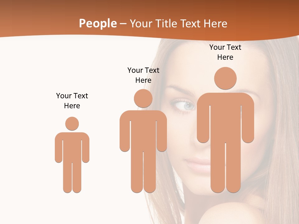 White Portrait Girl PowerPoint Template