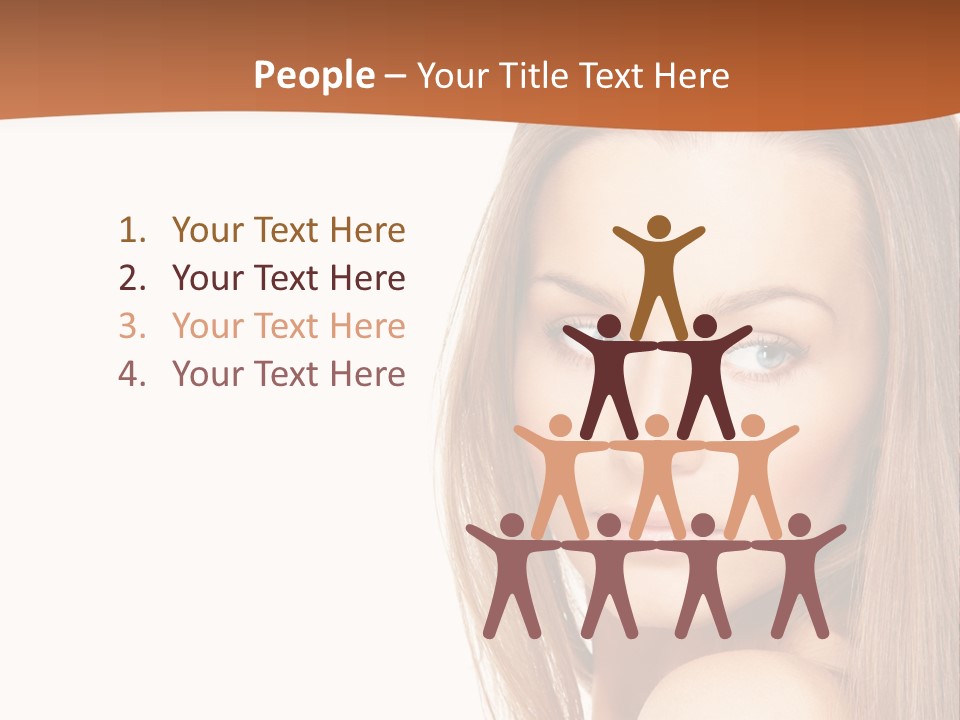 White Portrait Girl PowerPoint Template