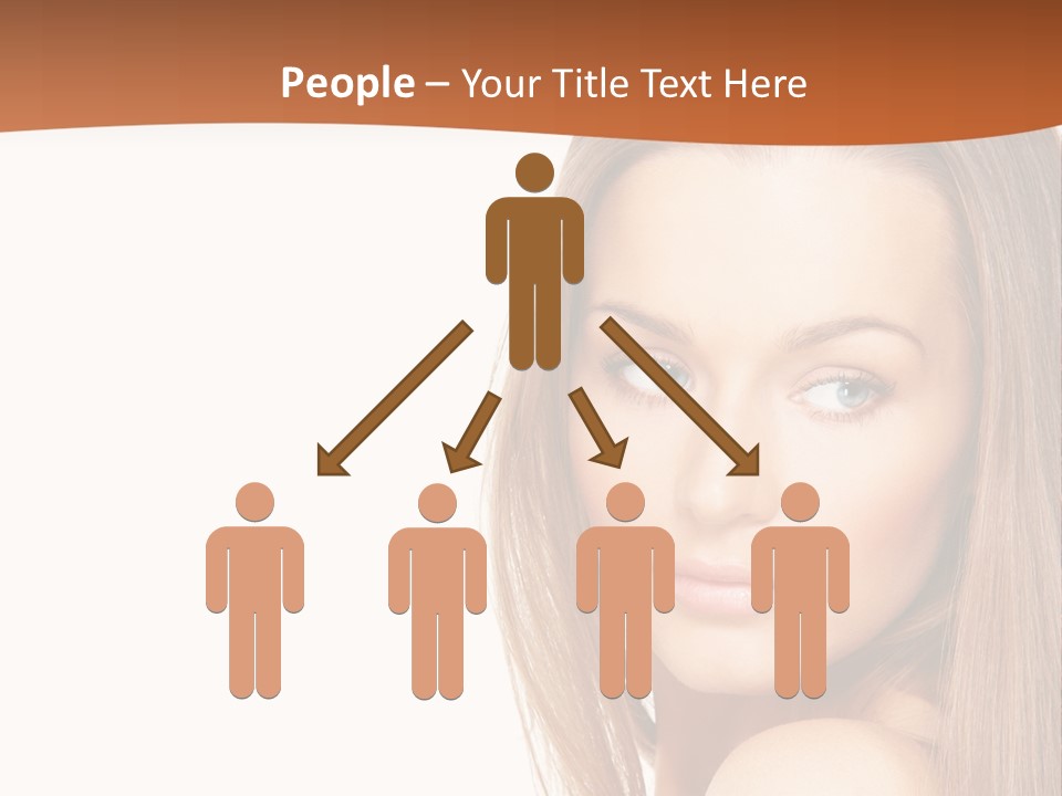 White Portrait Girl PowerPoint Template