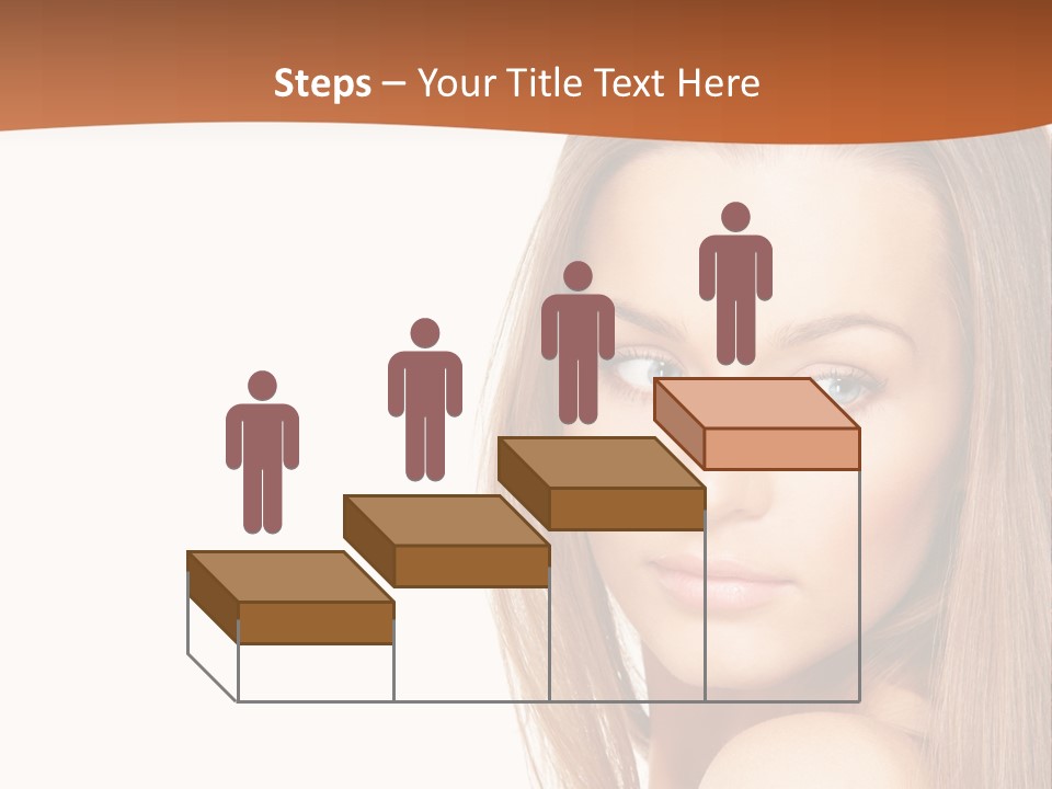 White Portrait Girl PowerPoint Template