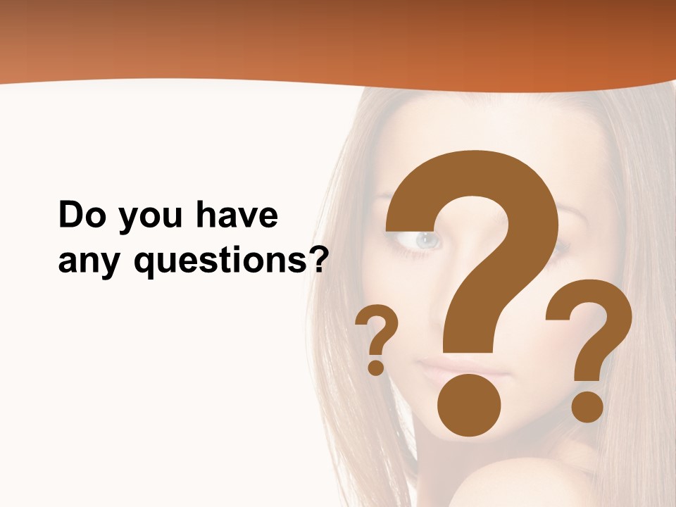 White Portrait Girl PowerPoint Template