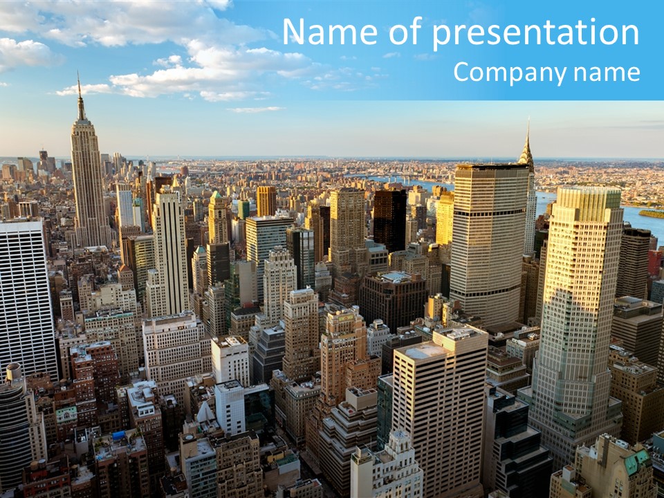 Empire State Building York Gratte PowerPoint Template