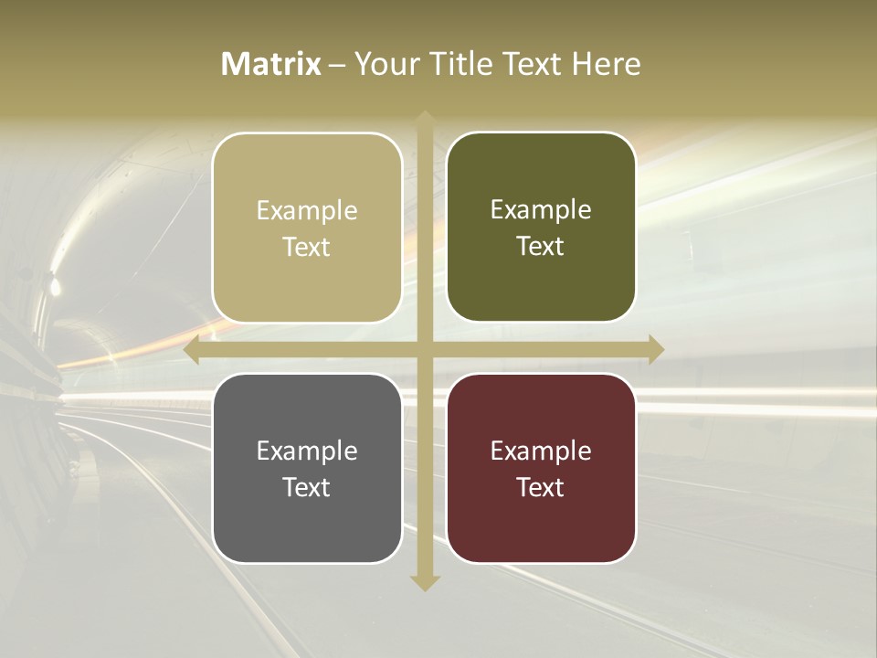 Vitesse Tunnel Strasbourg PowerPoint Template