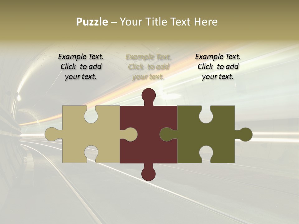 Vitesse Tunnel Strasbourg PowerPoint Template